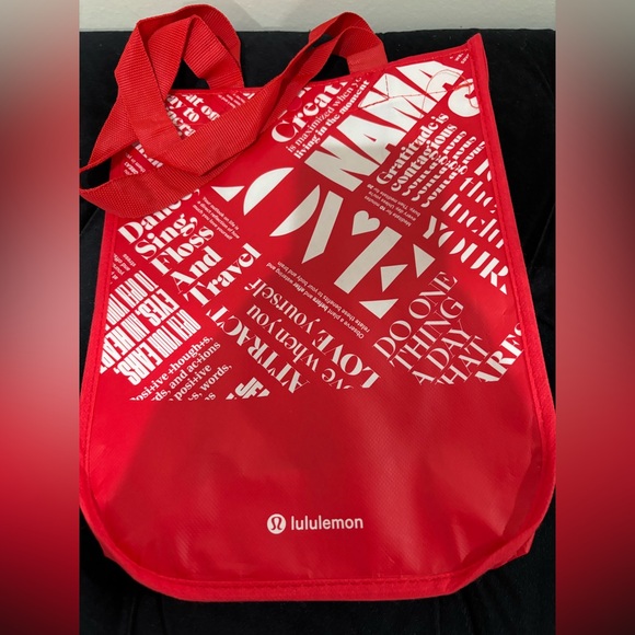 Lululemon Athletica Bold Red Graphic Tote - Picture 2 of 4